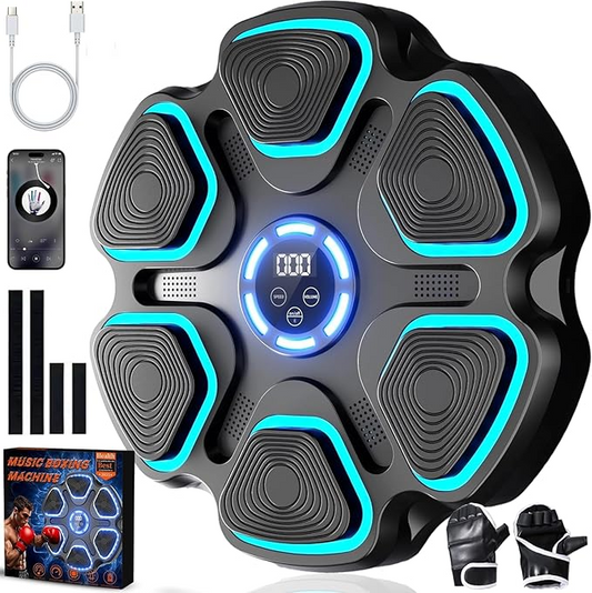 Eclipto Music Boxing Machine, Smart Bluetooth Music Punch Machine With LED Lights, 9 Speeds & 11 Models with Score Display, Wall Mounted Music Punching Machine for Adults&Kids