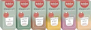 Bolsius CleanLight Refill Set – 12 Refills – Various Fragrances – Refills Only – Refillable Scented Candle – 20-Hour Burn Time – Contains Natural Plant-Based Wax – Sustainable Concept
